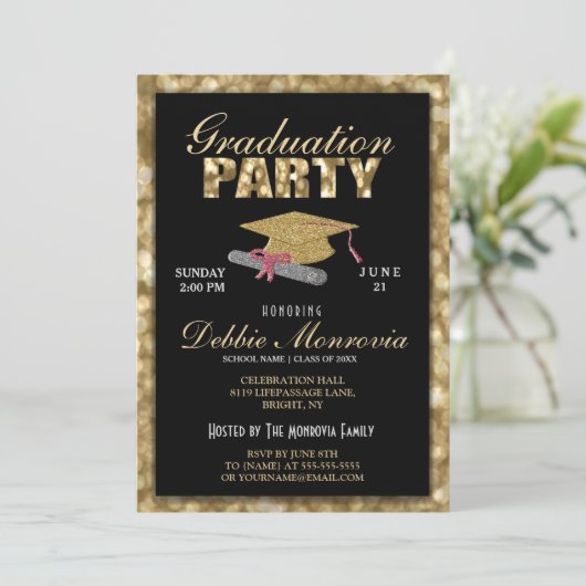 Invitation Fête de l'obtention du diplôme (Debout devant)