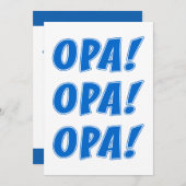 Invitation Fête de l'Opa Parti Grec Général (Devant / Derrière)