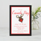 Invitation Fête de l'orignal mou du Canada (Debout devant)