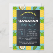 Invitation Fête de Luau Tropical Hawaïen (Devant)