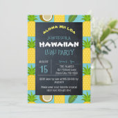 Invitation Fête de Luau Tropical Hawaïen (Debout devant)