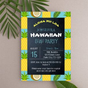 Invitation Fête de Luau Tropical Hawaïen