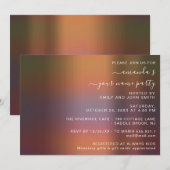 Invitation Fête de Maison Abstrait Bronze Ombré Fumé (Devant / Derrière)