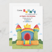 Invitation Fête de Maison Gonflable (Devant / Derrière)