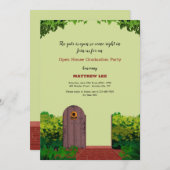 Invitation Fête de maison ouverte à la porte du jardin (Devant / Derrière)