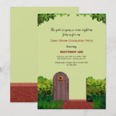 Invitation Fête de maison ouverte de la porte du jardin (Devant / Derrière)