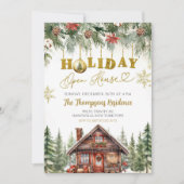 Invitation Fête de maison ouverte pour les vacances de Noël e (Devant)