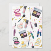 Invitation Fête de manucure de beauté d'anniversaire (Dos)