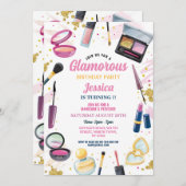 Invitation Fête de manucure de beauté d'anniversaire (Devant / Derrière)