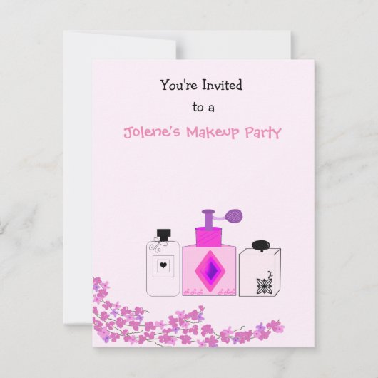 Invitation Fête de Maquillage (Devant)
