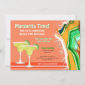 Invitation Fête de Margarita Chic et Contemporaine (Devant)