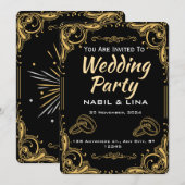 Invitation Fête de mariage (Devant / Derrière)