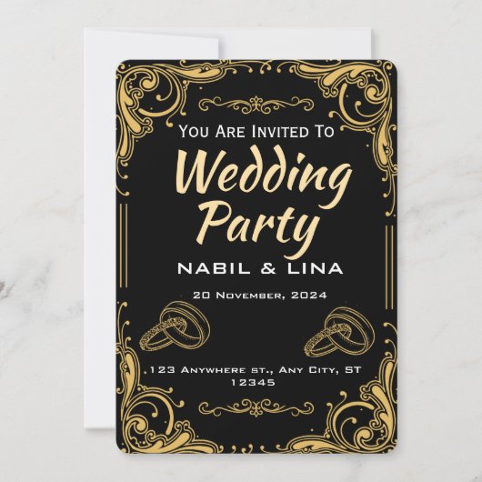 Invitation Fête de mariage (Devant)