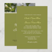 Invitation fête de mariage (Devant / Derrière)