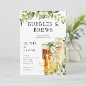 Invitation Fête de mariage à bulles et à bière (Debout devant)