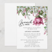 Invitation Fête de Mariage à l'Aquarelle Florale (Devant / Derrière)