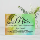 Invitation Fête de mariage à l'aquarelle future Mme (Debout devant)