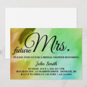 Invitation Fête de mariage à l'aquarelle future Mme (Devant / Derrière)