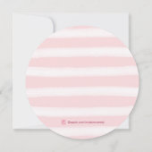 Invitation Fête de mariage à l'aquarelle Rose (Dos)