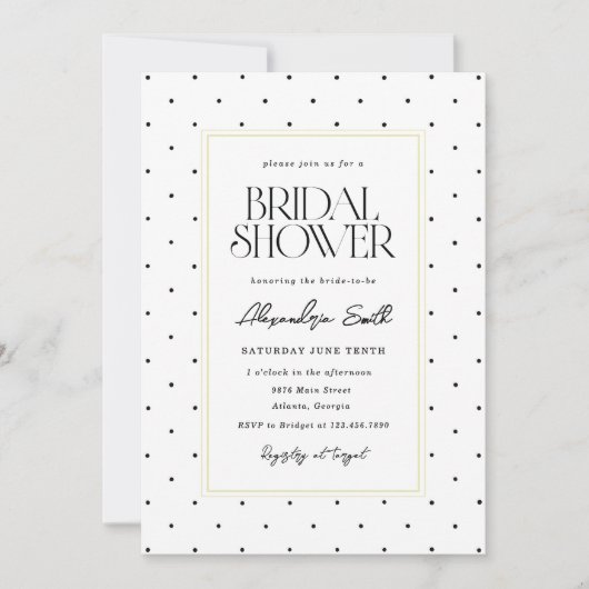 Invitation Fête de Mariage à Points (Devant)