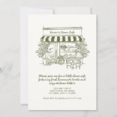 Invitation Fête de mariage / Anniversaire sur le thème du caf (Devant)