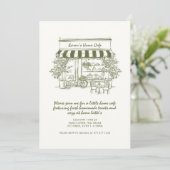 Invitation Fête de mariage / Anniversaire sur le thème du caf (Debout devant)
