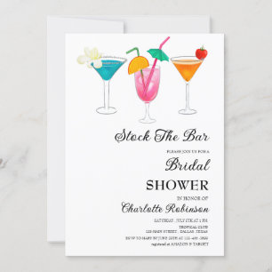 Invitation Fête de mariage : approvisionner le bar