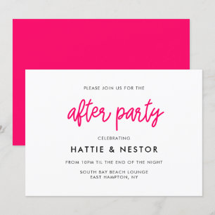 Invitation Fête de mariage après-cérémonie de calligraphie mo