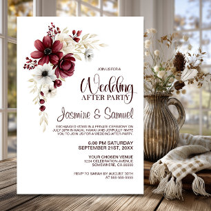 Invitation Fête de mariage après la cérémonie de mariage en f