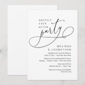 Invitation Fête de mariage après l'élopement Heureux pour tou (Devant / Derrière)
