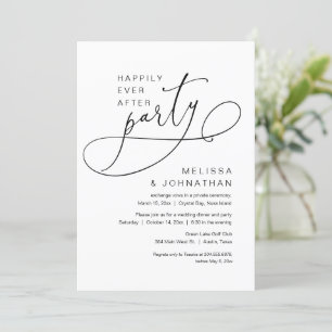 Invitation Fête de mariage après l'élopement Heureux pour tou