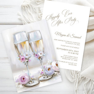 Invitation Fête de mariage après l'évasion heureuse pour touj