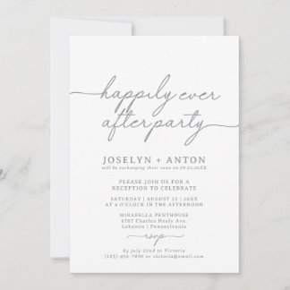 Invitation Fête de Mariage Après une Fuite Amoureuse Réceptio