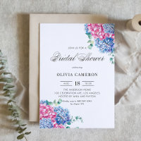 Fête de mariage aquarelle avec des hortensias bleu