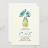 Invitation fête de mariage aquarelle florale (Devant / Derrière)