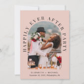 Invitation Fête de Mariage Arch Photo Rose Mariage Heureux Po (Devant)