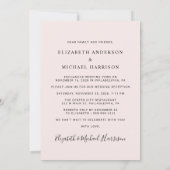 Invitation Fête de Mariage Arch Photo Rose Mariage Heureux Po (Dos)