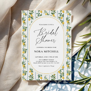 Invitation Fête de mariage au citron à l'aquarelle Vintage It