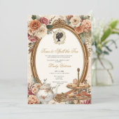 Invitation Fête de mariage automnale : l'heure de dévoiler le (Debout devant)