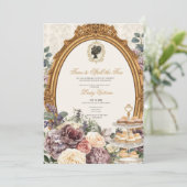 Invitation Fête de mariage automnale : l'heure de dévoiler le (Debout devant)
