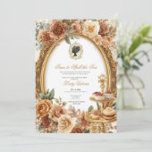 Invitation Fête de mariage automnale : l'heure de dévoiler le (Debout devant)