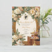 Invitation Fête de mariage automnale : l'heure de dévoiler le (Debout devant)
