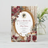 Invitation Fête de mariage automnale : l'heure de dévoiler le (Debout devant)