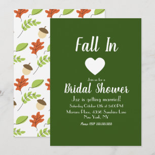 Invitation Fête de mariage automnale Love Greenery