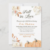 Invitation Fête de mariage automne citrouille coup de foudre (Devant)