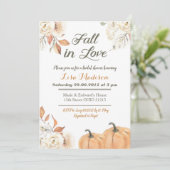 Invitation Fête de mariage automne citrouille coup de foudre (Debout devant)