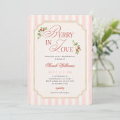 Invitation Fête de mariage aux fraises (Debout devant)
