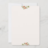 Invitation Fête de mariage aux fraises (Dos)