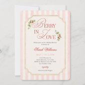 Invitation Fête de mariage aux fraises (Devant)