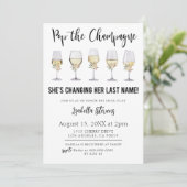 Invitation Fête de mariage avec débouchage de champagne (Debout devant)